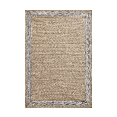 Better Homes & Gardens Dave & Jenny Marrs Denim Natural Braided Outdoor Rug, 5 ft x 7 ft