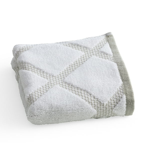 Better Homes & Gardens Diamond Drop Hand Towel, Soft Silver