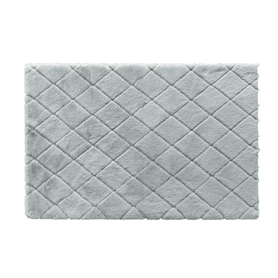 Better Homes & Gardens Diamond Faux Fur Room Rug, Gray, 30"x46"
