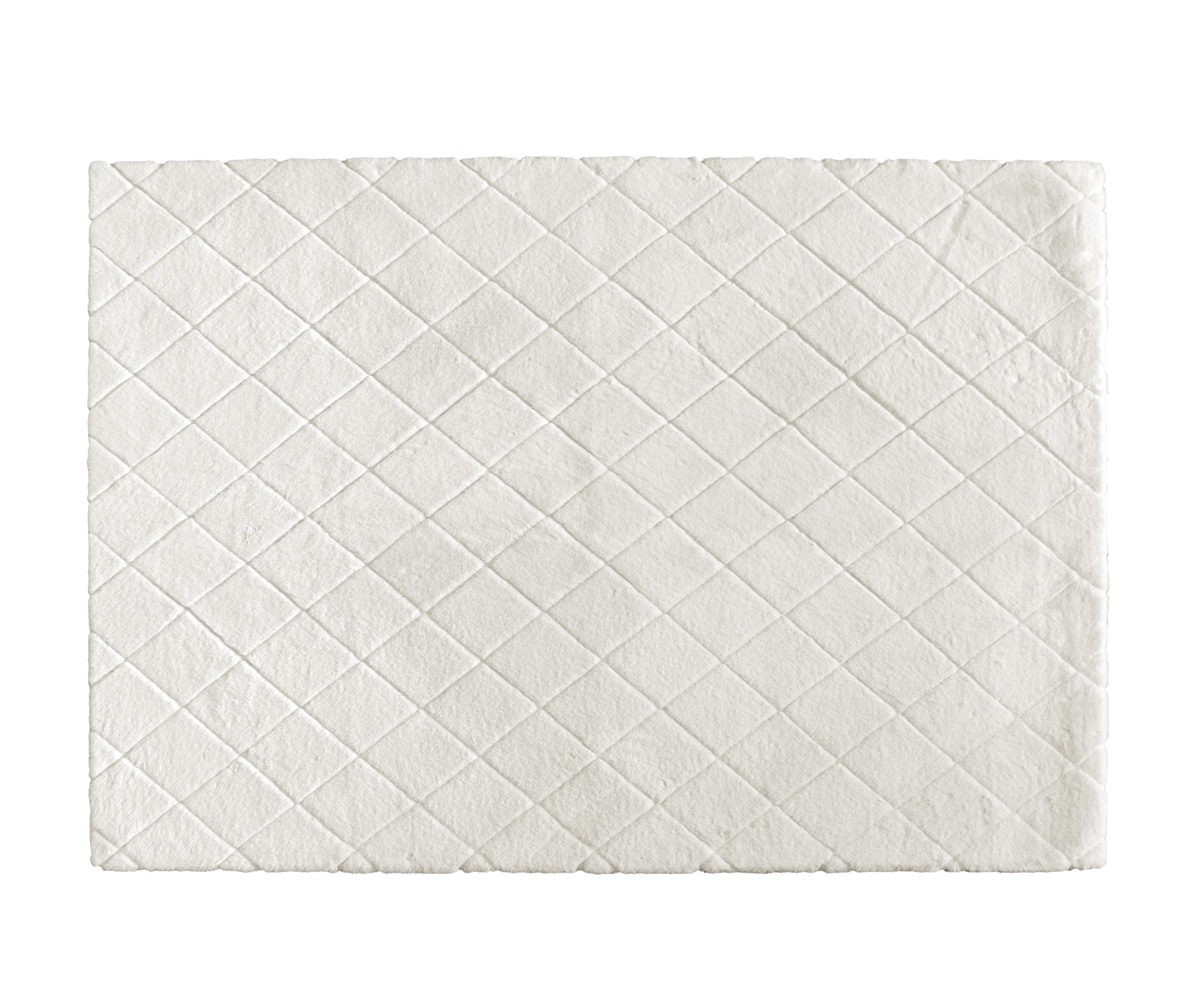 Better Homes & Gardens Diamond Fur Rug For Adults, White, 5'x7'