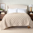 thumbnail image 1 of Better Homes & Gardens Diamond Gauze Quilt, Full/Queen, Beige Bedding, 1 of 10