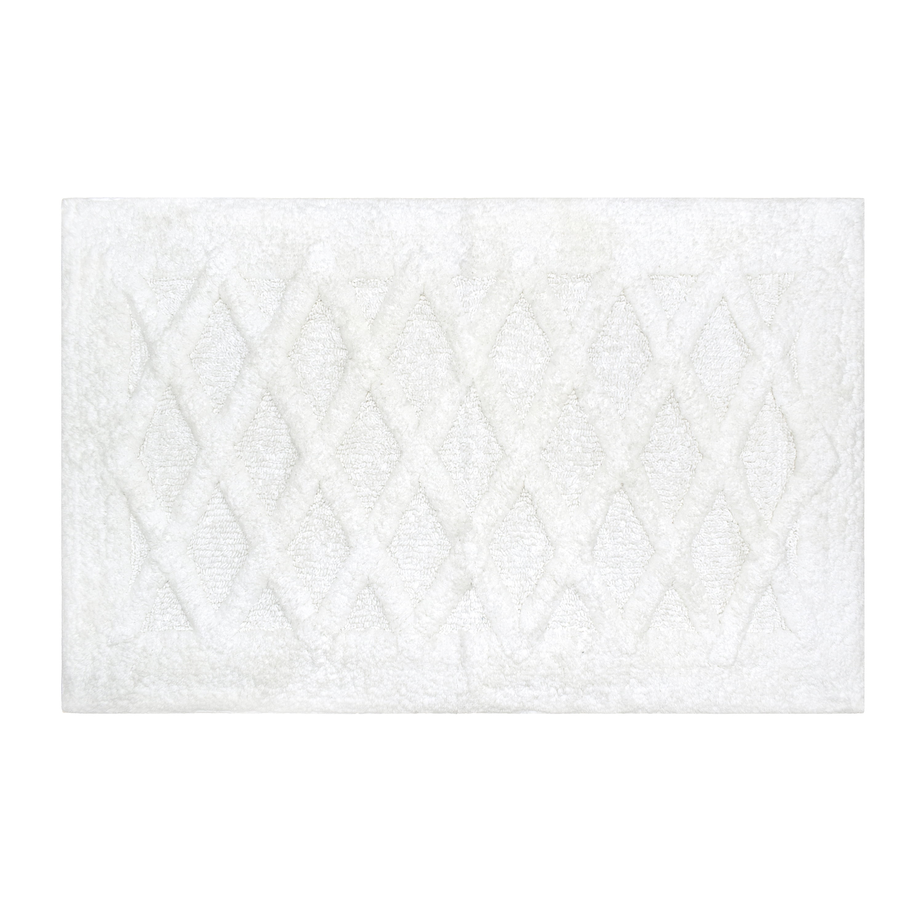 Better Homes & Gardens, Diamond Texture Bath Rug in White 20"X34