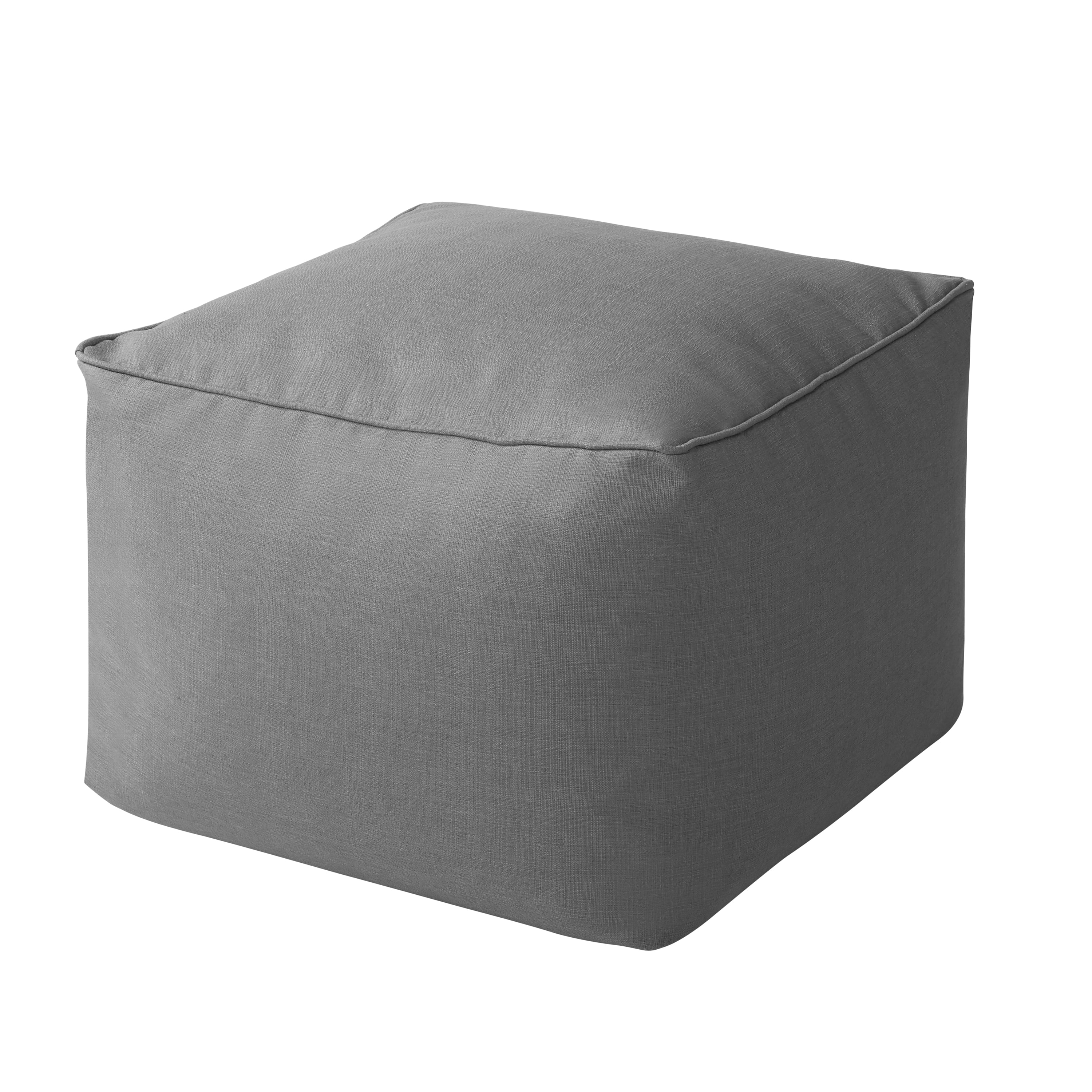 Better Homes Gardens Dream Bean Patio Bean Bag Ottoman Grey