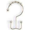 thumbnail image 1 of Better Homes & Gardens Easy Glide Metal Rollerball Double Shower Hooks, Brushed Nickel, 12 Pieces, 1 of 5