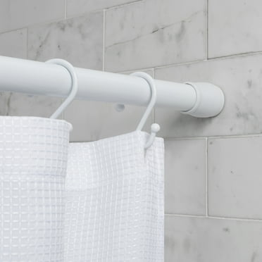 Better Homes & Gardens Easy Hang 50" to 86" Rustproof Aluminum Shower Curtain Tension Rod, White