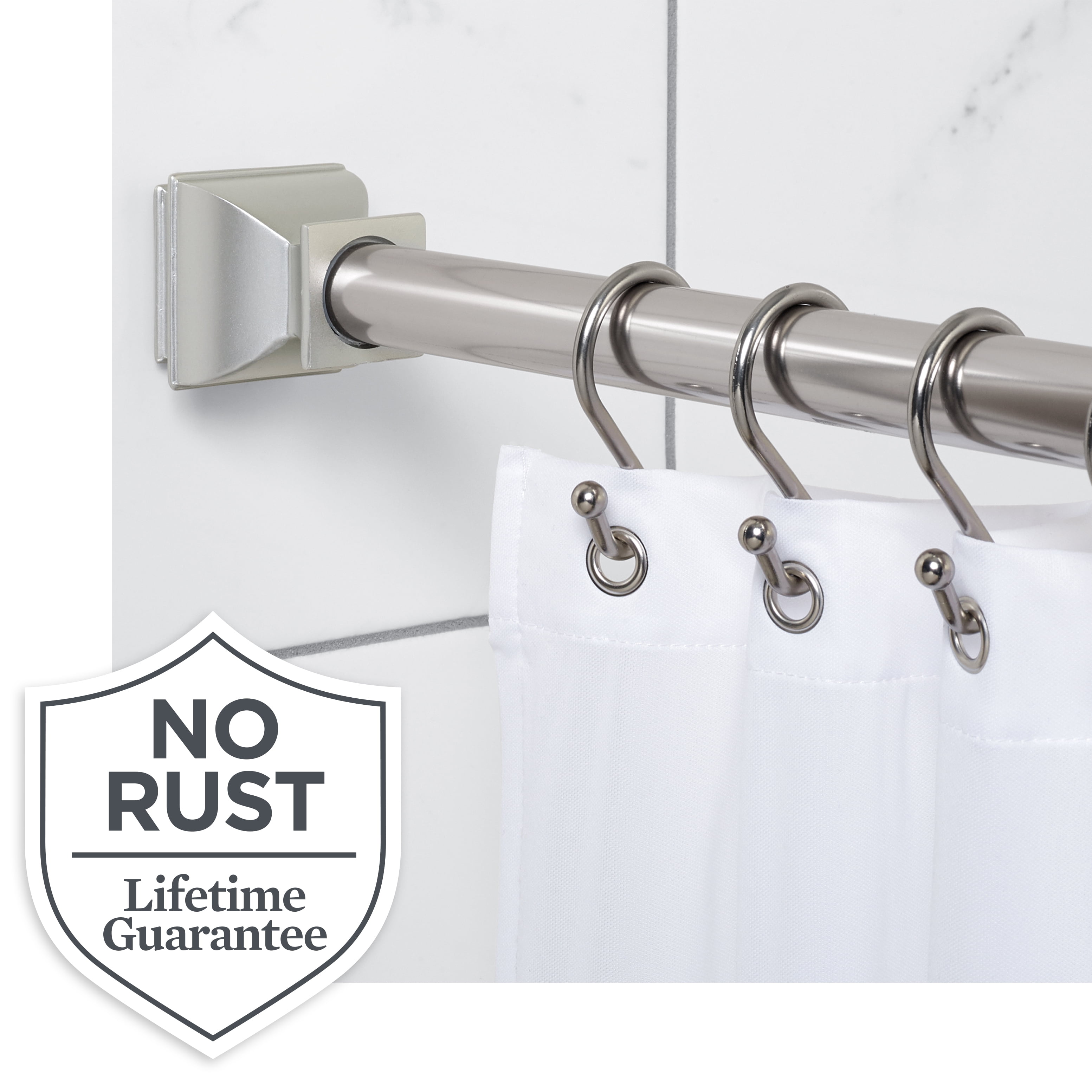 EASY SHOWER CURTAIN HACK! Try raising your shower rod up and