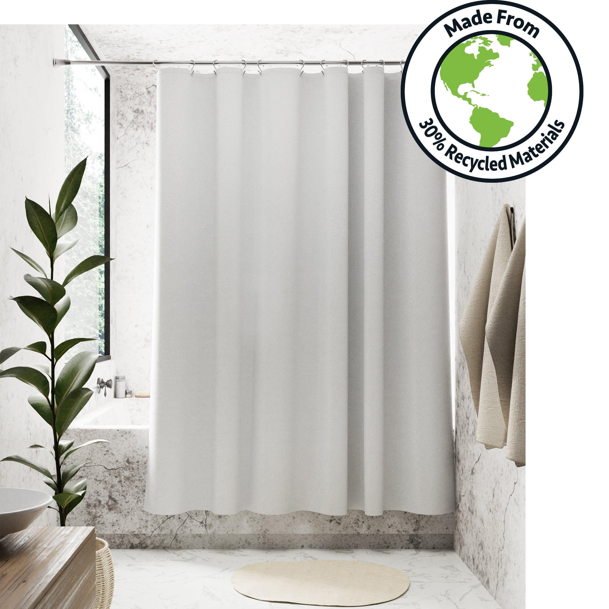 Better Homes & Gardens EcoFriendly Solid White 100 Waterproof Fabric