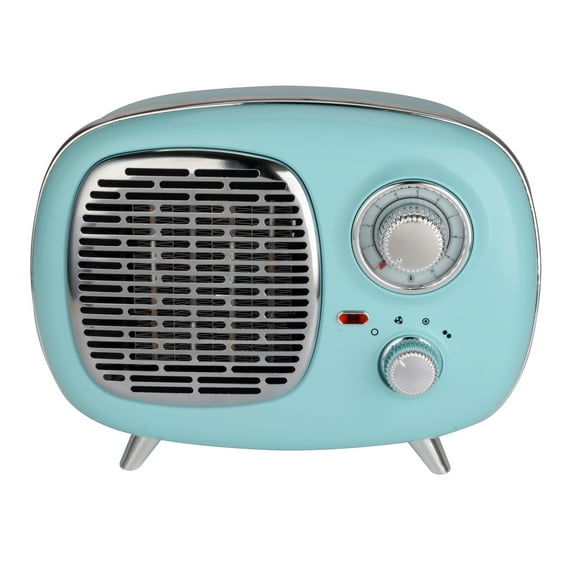 Better Homes & Gardens Electric Ceramic Retro Heater 1500W Indoor, Mint
