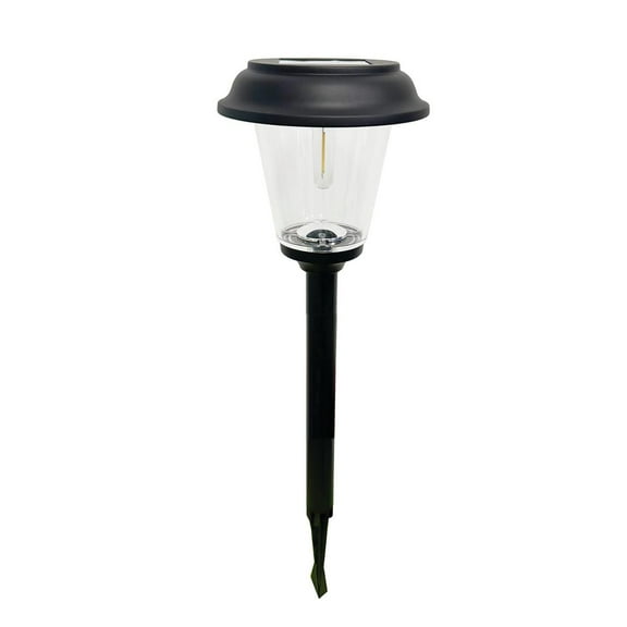 Better Homes & Gardens Elijah Solar Powered Black Landscape Filament LED Pathway Light, 20 Lumens