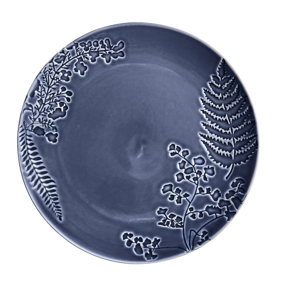 Better Homes & Gardens Ellie Collection Blue Stoneware Dinner Plate, 10.7 inch