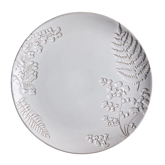 Better Homes & Gardens Ellie Collection Gray Stoneware Dinner Plate, 10.7 in