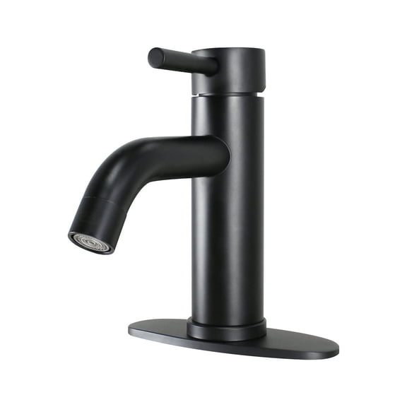 Better Homes & Gardens Elmont Single Handle Bathroom Sink Faucet, Matte Black, Includes Push Pop-Up Drain