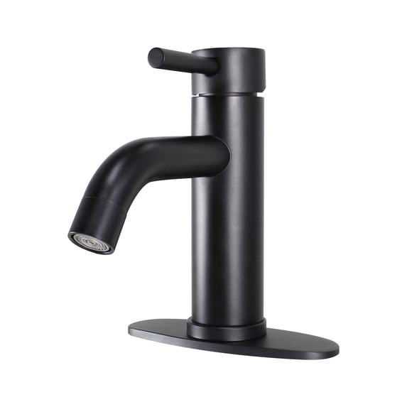 Better Homes & Gardens Elmont Single Handle Bathroom Sink Faucet, Matte Black, Includes Push Pop-Up Drain