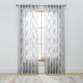 thumbnail image 1 of Better Homes & Gardens Embroidered Botanical Sheer Curtain, Single Panel, Soft Silver, 50" W x 108" L, 1 of 6