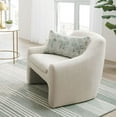 thumbnail interactive-video image 1 of Better Homes & Gardens Emerson Curvy Accent Chair, Cream Linen, 1 of 11