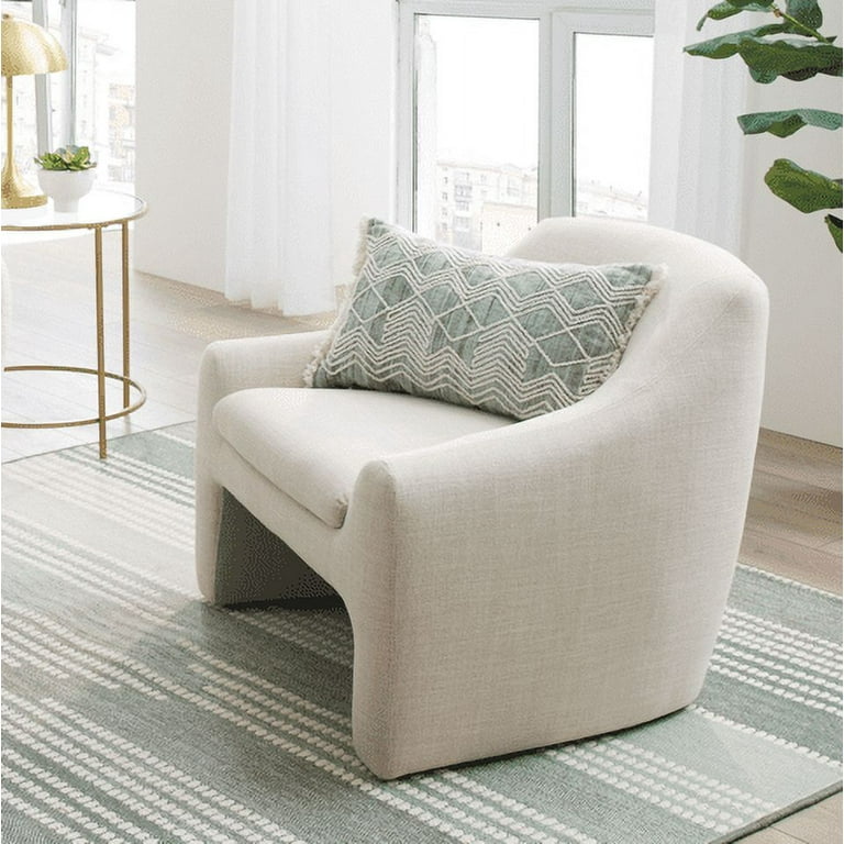Better Homes & Gardens Emerson Curvy Accent Chair, Cream Better Homes & Gardens Emerson Curvy Accent Chair, Cream