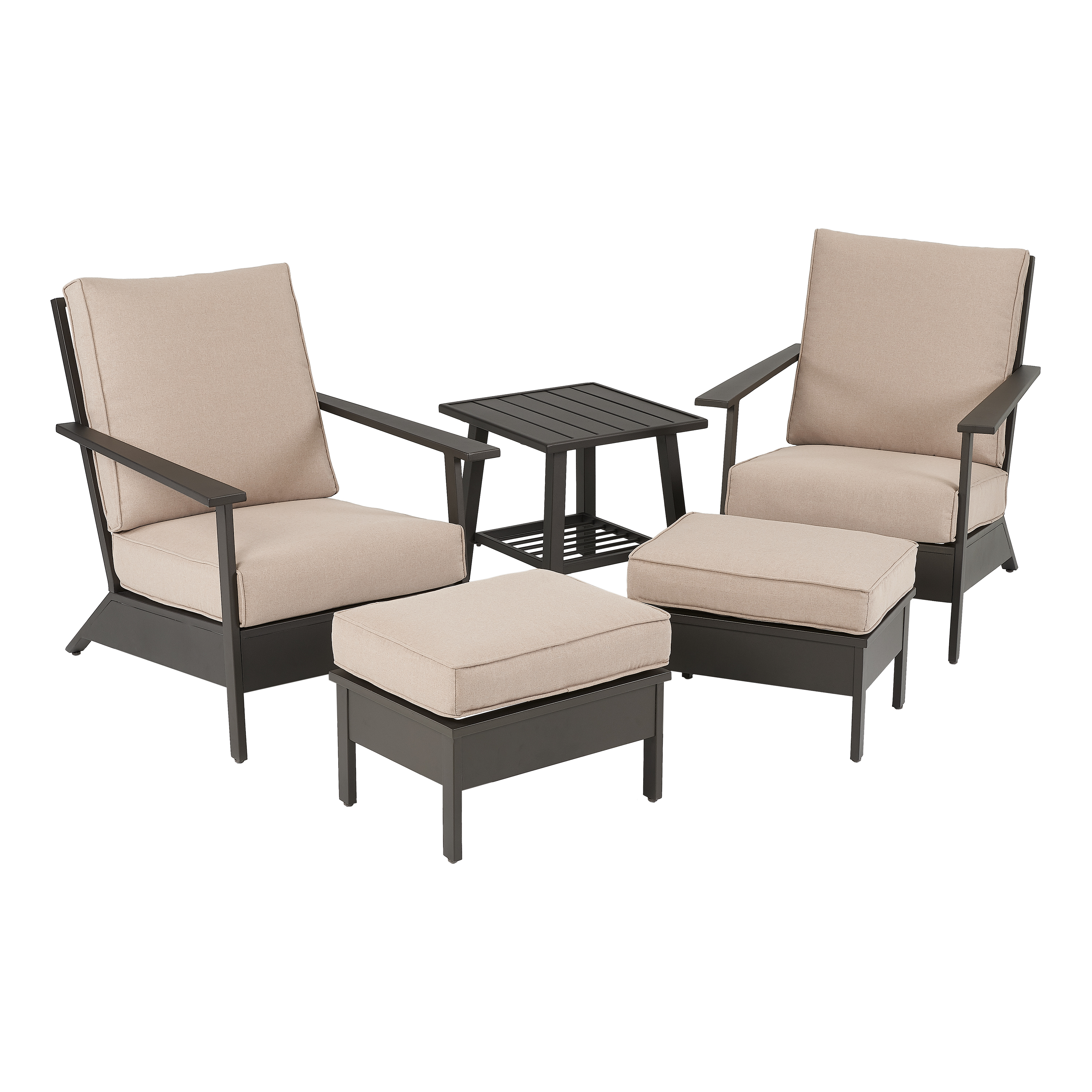 Better Homes & Gardens Emeryville 5 - Piece Chat Set with Beige Cushions - image 1 of 11