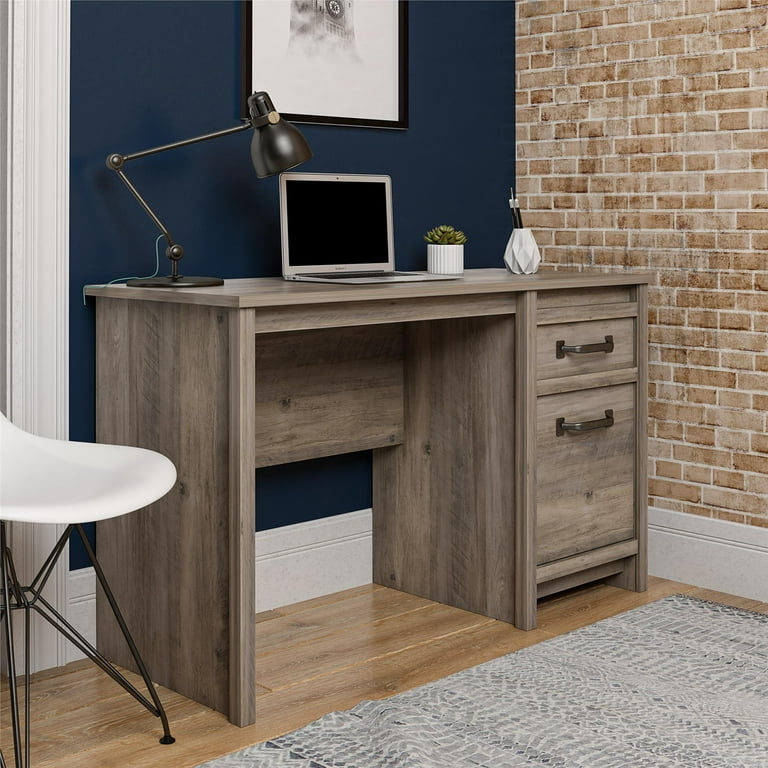 Better Homes Gardens Emory Computer Desk Gray Oak Walmart