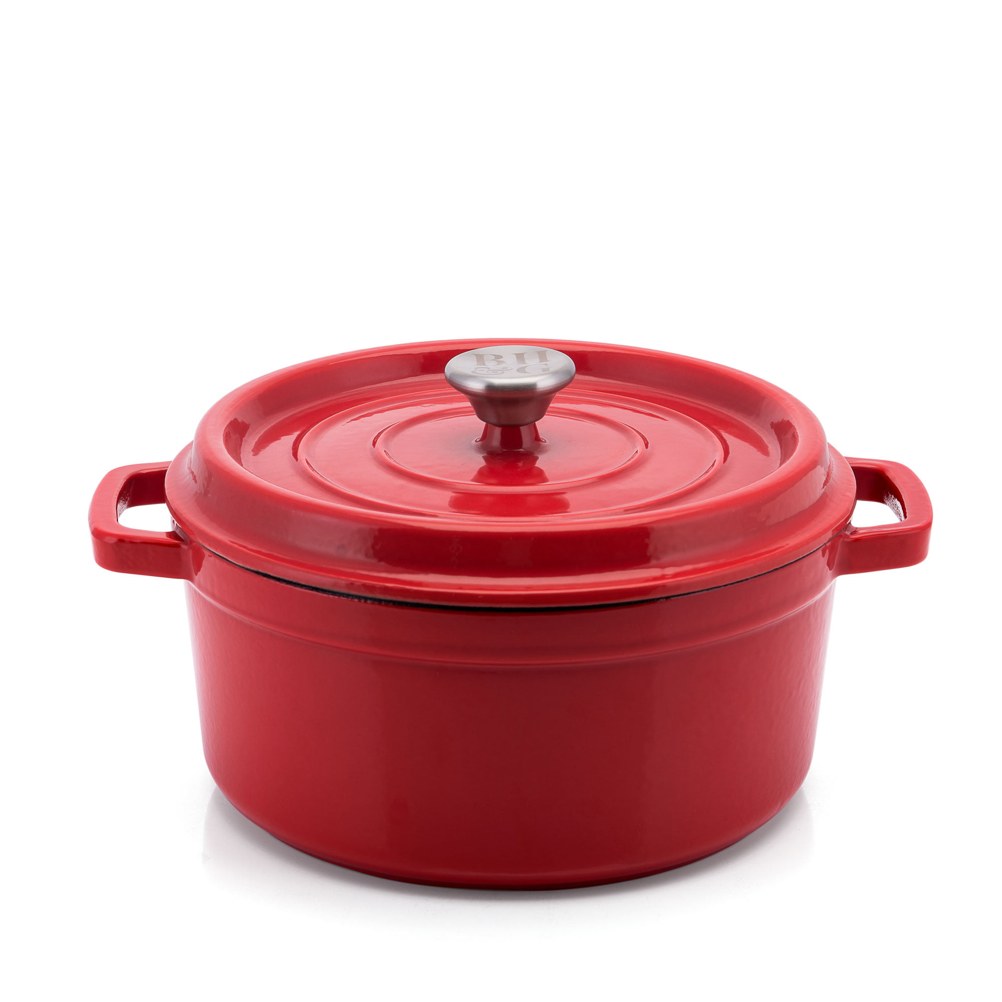Dutch Oven Enameled Cast Iron Pot with Dual Handle and Cover Casserole Dish  - Round Red 10.23 (26 cm) - Best Life Now LLC