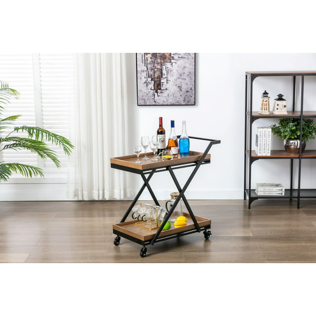 Better Homes & Gardens Entertainment Cart, Wood and Black