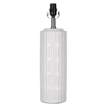 Better Homes & Gardens Etched Ceramic Table Lamp Base, Natural Two-Tone, 19" H
