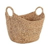 Better Homes & Gardens  Natural Woven Water Hyacinth Boat Decorative Storage Basket, 19 in x 17 in x 14 in