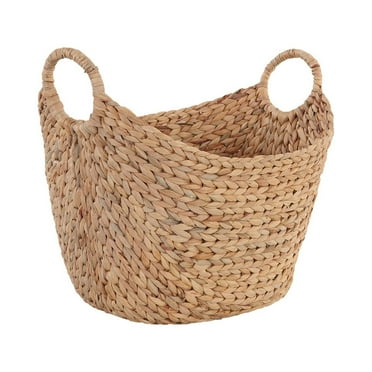 Better Homes & Gardens Extra Large Natural Water Hyacinth Boat Decorative Storage Basket