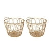Better Homes & Gardens  Brown Poly Rattan Storage Baskets with Handles, Set of 2