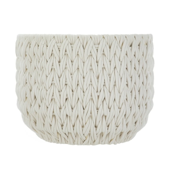 Better Homes & Gardens Extra Large White Woven Rope Decorative Storage Basket, 19 in x 15 in
