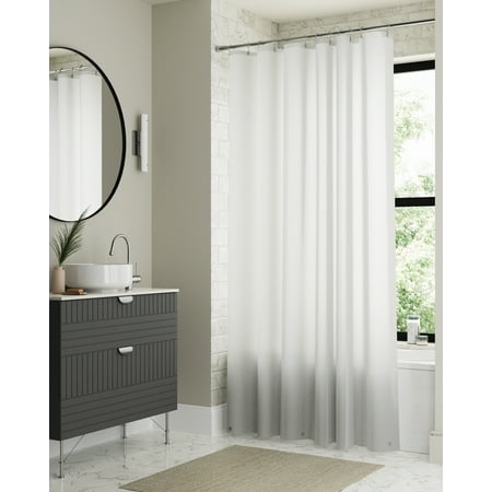 Better Homes & Gardens Extra Long Frosted White Heavyweight PEVA Waterproof Shower Liner, 70" x 78"