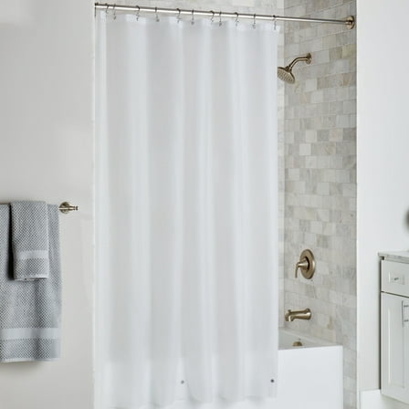 Better Homes & Gardens Extra Long Heavyweight PEVA Shower Liner, 70" W x 78" H, Frosty