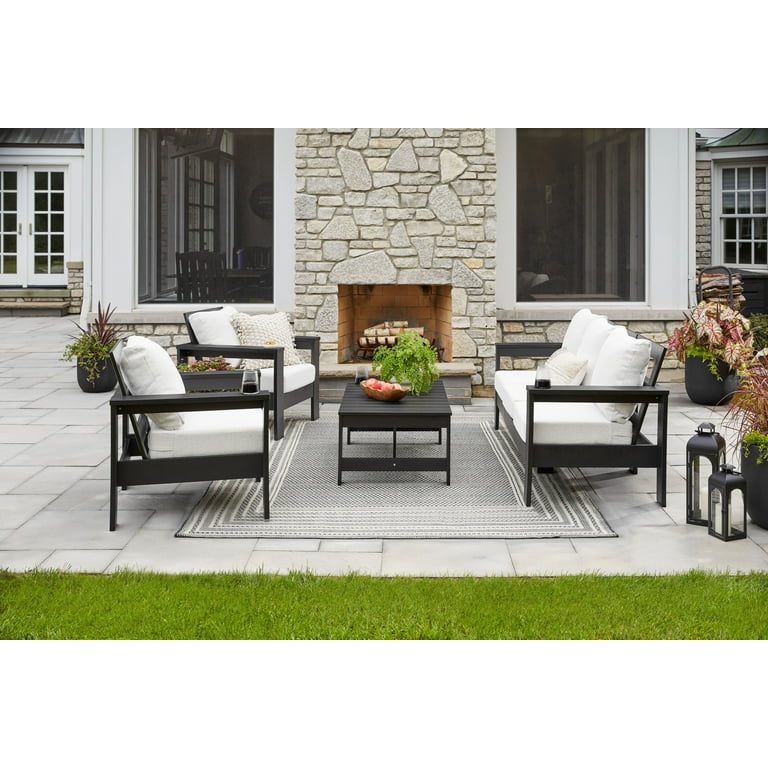 Better Homes & Gardens Ezra 4-Piece Outdoor HDPE Conversation Set