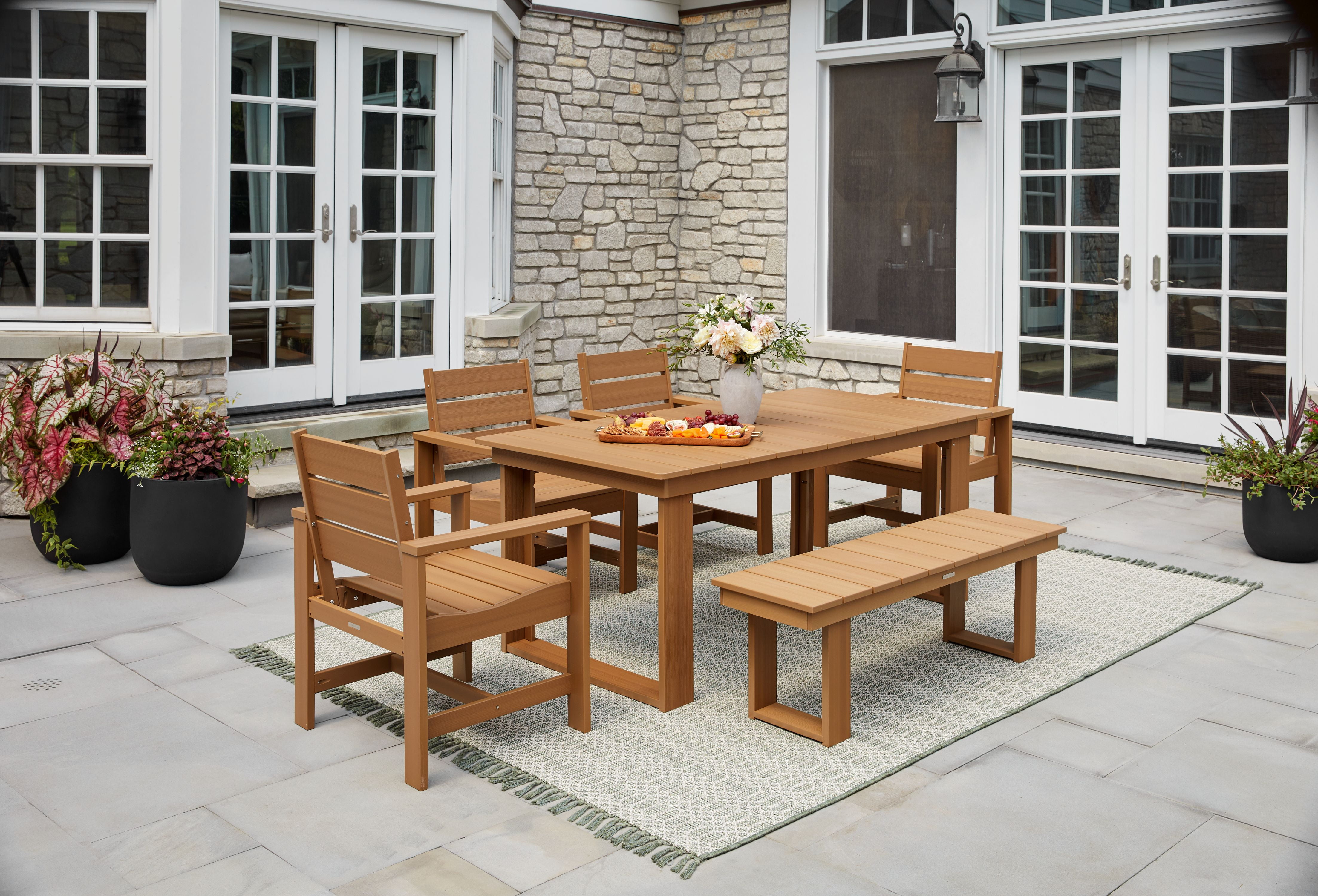 Better Homes & Gardens Ezra 6-Piece Outdoor HDPE Dining Set with