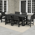 thumbnail image 1 of Better Homes & Gardens Ezra 7-Piece Outdoor HDPE Dining Set, Black, 1 of 10