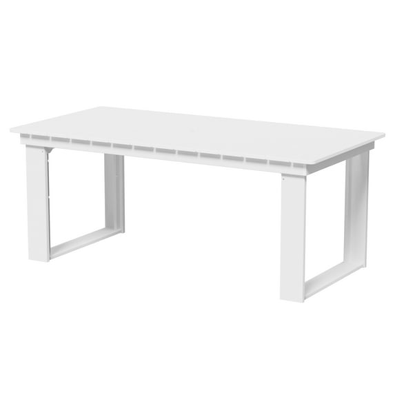 Better Homes & Gardens Ezra Outdoor HDPE Dining Table, White