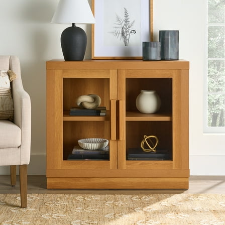 Better Homes & Gardens Ezra Accent Cabinet, Light Honey Finish