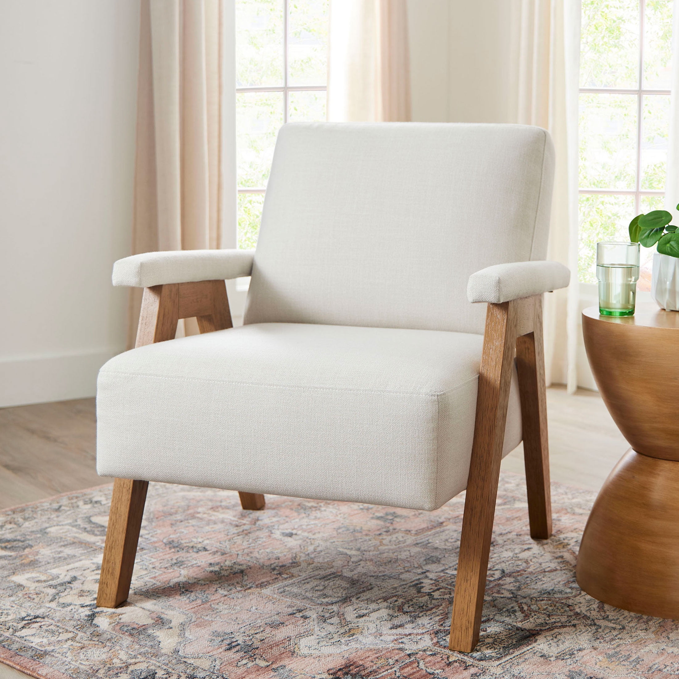 Better Homes & Gardens Emerson Curvy Accent Chair, Ochre Better Homes & Gardens Emerson Curvy Accent Chair, Ochre