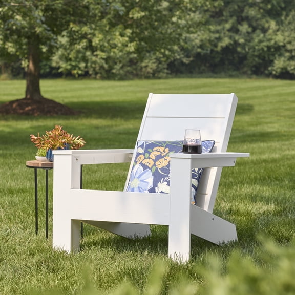 Better Homes & Gardens Ezra Outdoor HDPE Adirondack, White