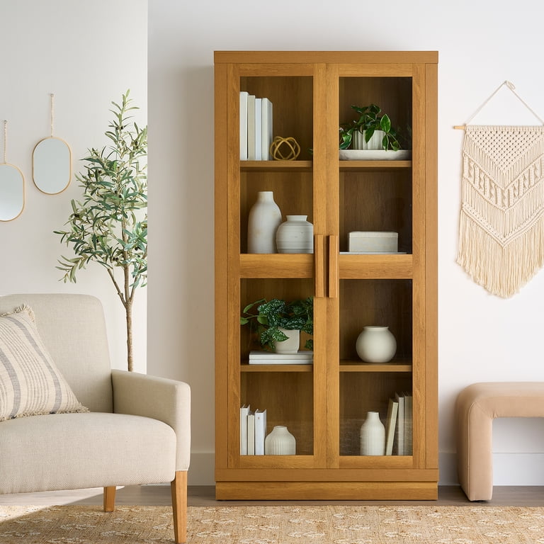 Better Homes & Gardens Ezra Glass Door Storage Accent Cabinet