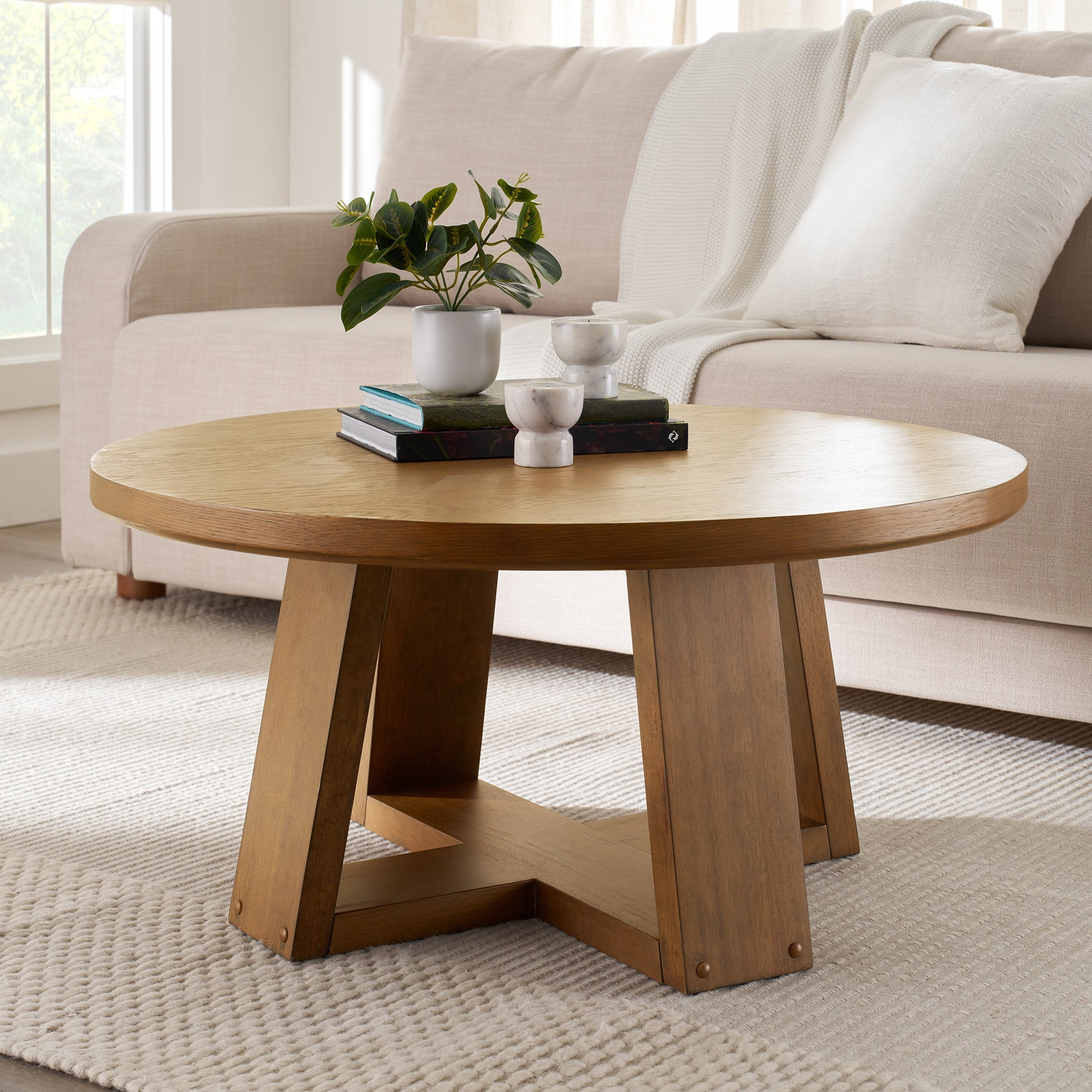 Better Homes & Gardens Ezra Coffee Table, Light Honey finish - Walmart.com