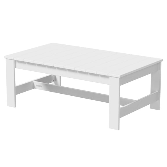 Better Homes & Gardens Ezra Outdoor HDPE Coffee Table, White