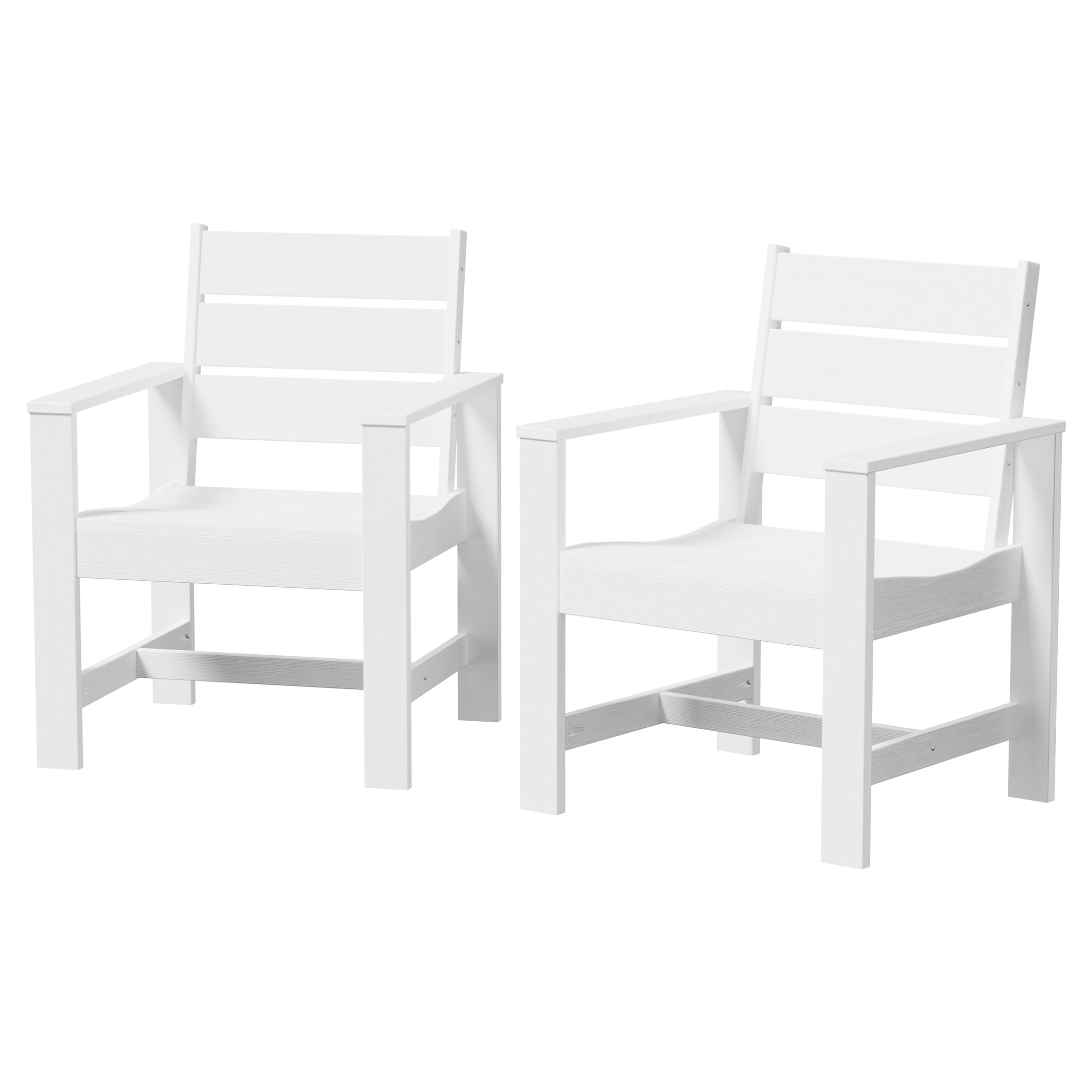 Better Homes & Gardens Ezra Outdoor HDPE Dining Chair 2-Pack, White