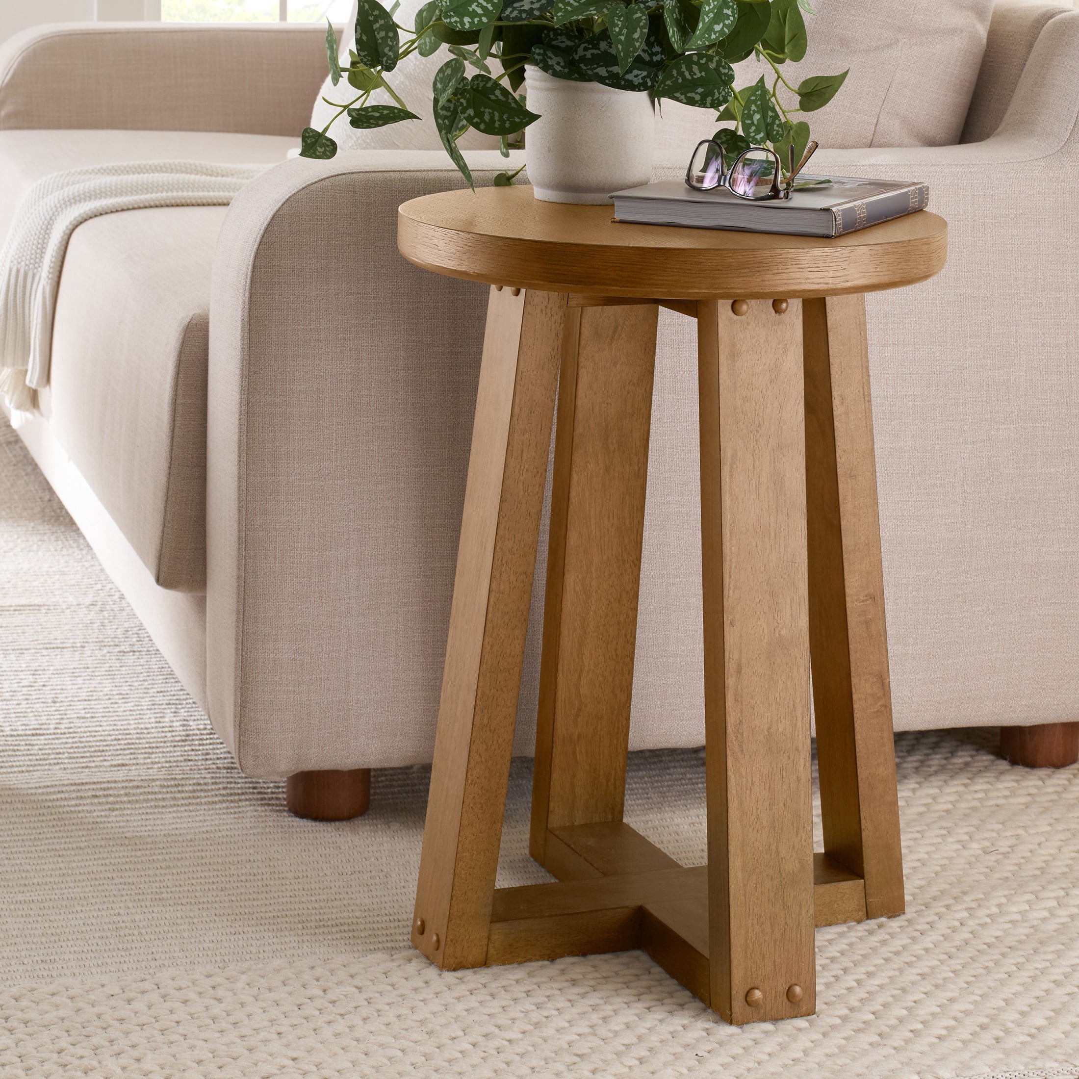 Better Homes & Gardens Ezra End Table, Light Honey Finish - Walmart.com