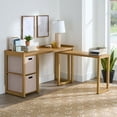 thumbnail image 1 of Better Homes & Gardens Ezra Modular L Desk with 2-Cube Storage, Light Honey Finish, 1 of 7