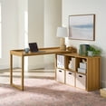 thumbnail image 1 of Better Homes & Gardens Ezra Modular L Desk with 6-Cube Storage, Light Honey Finish, 1 of 12