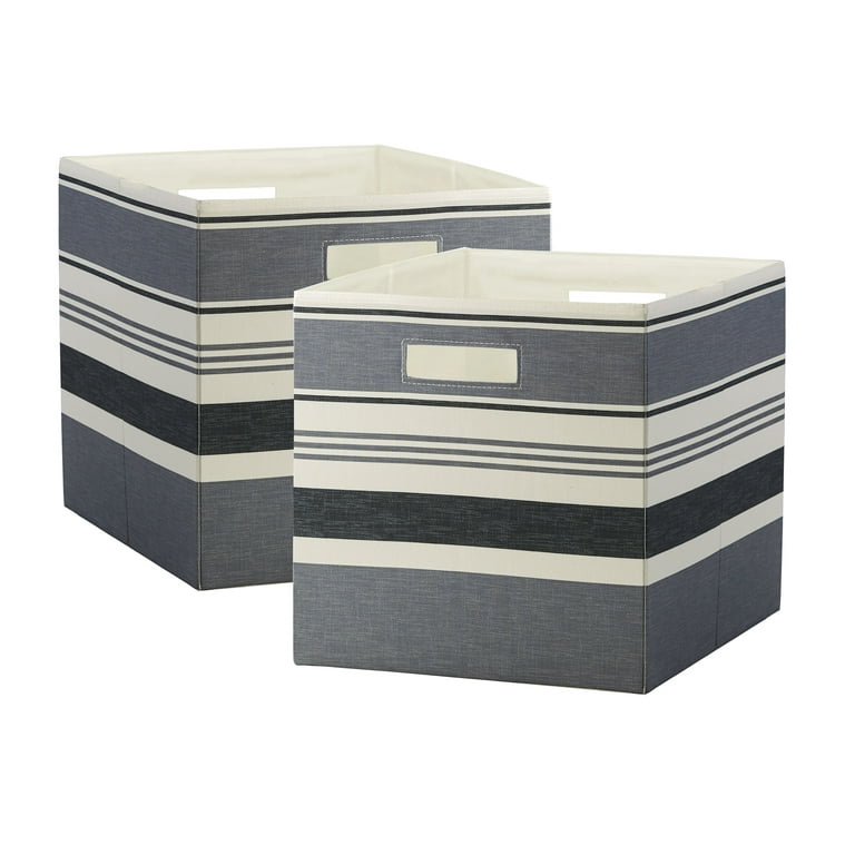 Better Homes & Gardens 12.75 Fabric Cube Storage Bin, Gray