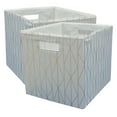 thumbnail image 1 of Better Homes & Gardens Fabric Cube Storage Bins (12.75" x 12.75"), Gold & Ivory, 2 Pack, 1 of 5