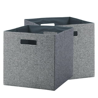 Storage Cubes 12x12 Fabric Storage Bins 4 Pack Storage Baskets with  Handles, Foldable Storage Cubes Box for Closet, Shelf, Nursery, Cloth Boxes  for
