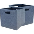 thumbnail image 1 of Better Homes & Gardens Fabric Cube Storage Bins (12.75" x 12.75"), Washed Indigo, 2 Pack, 1 of 5