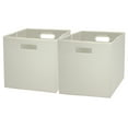thumbnail image 1 of Better Homes & Gardens Fabric Cube Storage Bins (12.75" x 12.75"), Ivory, 2 Pack, 1 of 6